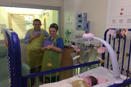 Parents of neo-natal babies updated on progress via video