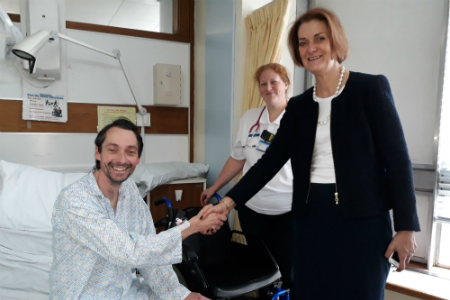 Therapy staff showcase innovative work to NHS chief