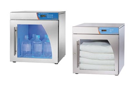 Fluid and blanket warming cabinets 