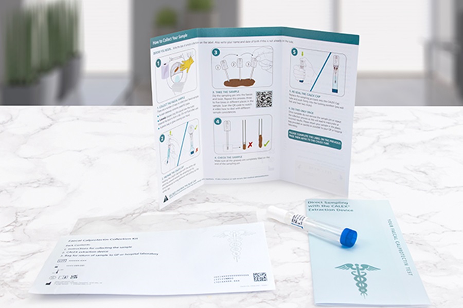 Direct sampling for calprotectin testing 