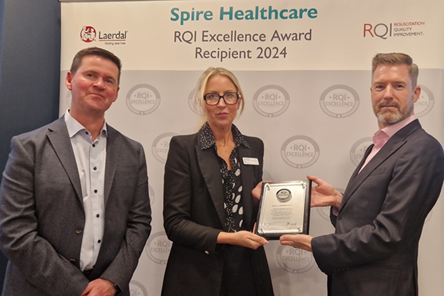 Spire Healthcare receives internationally recognised Resuscitation Quality Improvement Excellence Award