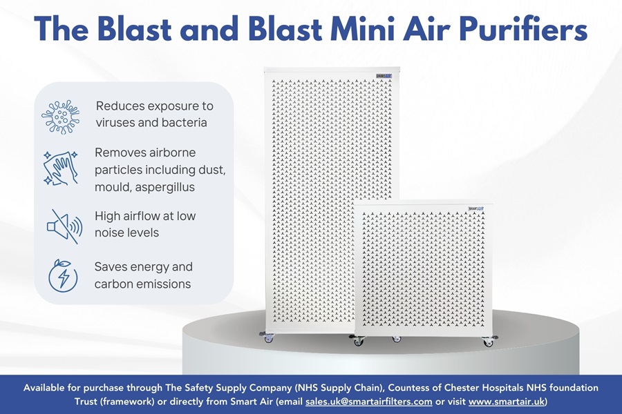 High-efficiency, cost-effective air purifiers for NHS